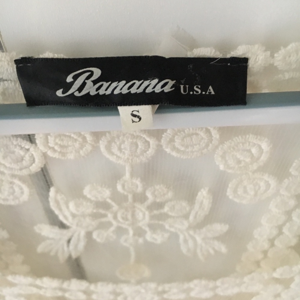 Embroidered ivory top